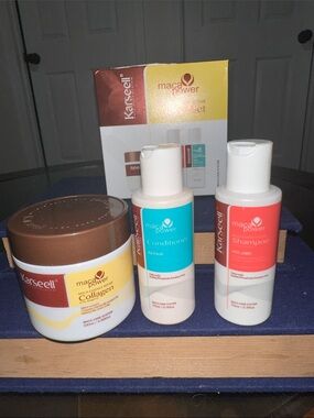 Hair Care Set - White/Blue/Red